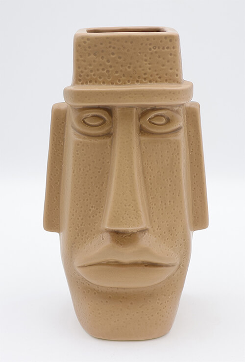 Stone face tiki - Yellow