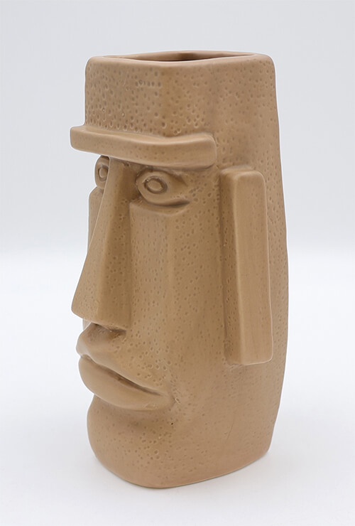 Stone face tiki - Yellow