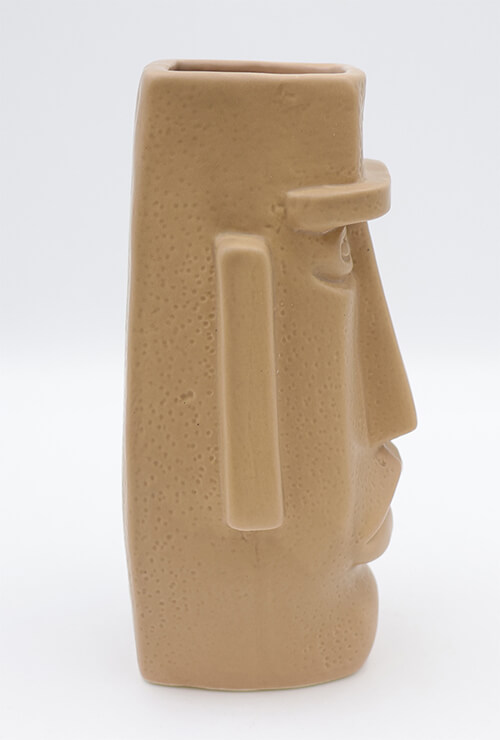 Stone face tiki - Yellow