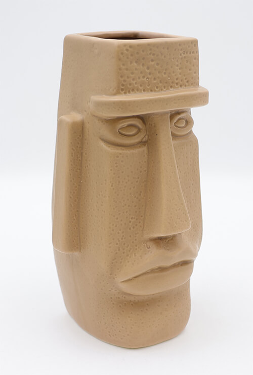 Stone face tiki - Yellow