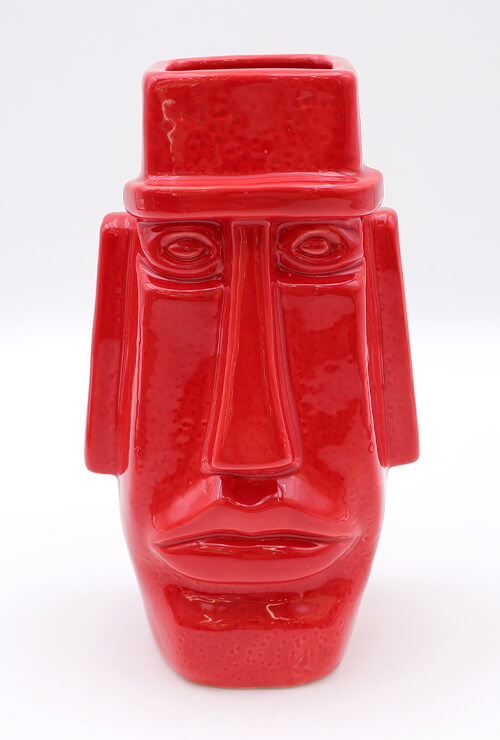 Stone face tiki - Red
