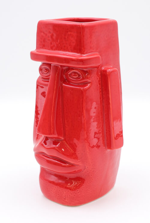 Stone face tiki - Red