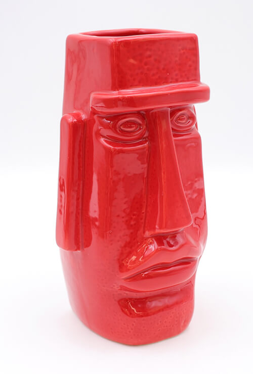 Stone face tiki - Red