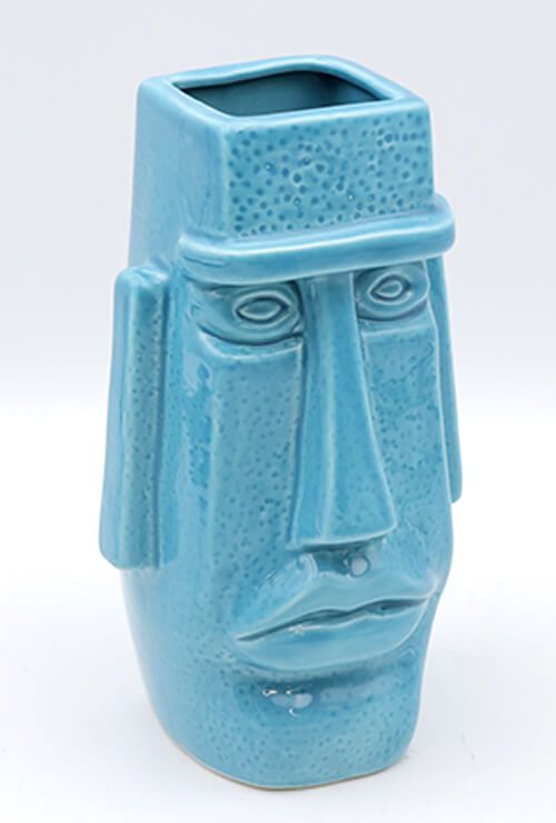 Stone face tiki - Blue