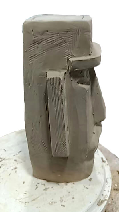 Stone face tiki - Blue