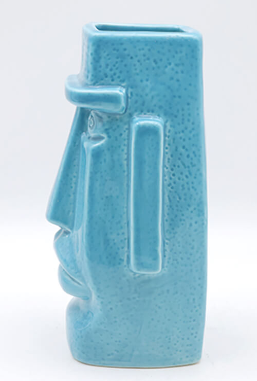 Stone face tiki - Blue