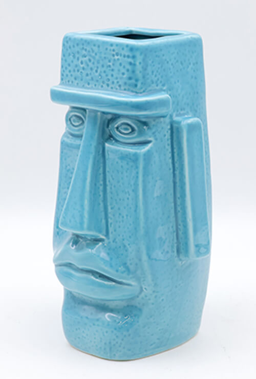 Stone face tiki - Blue