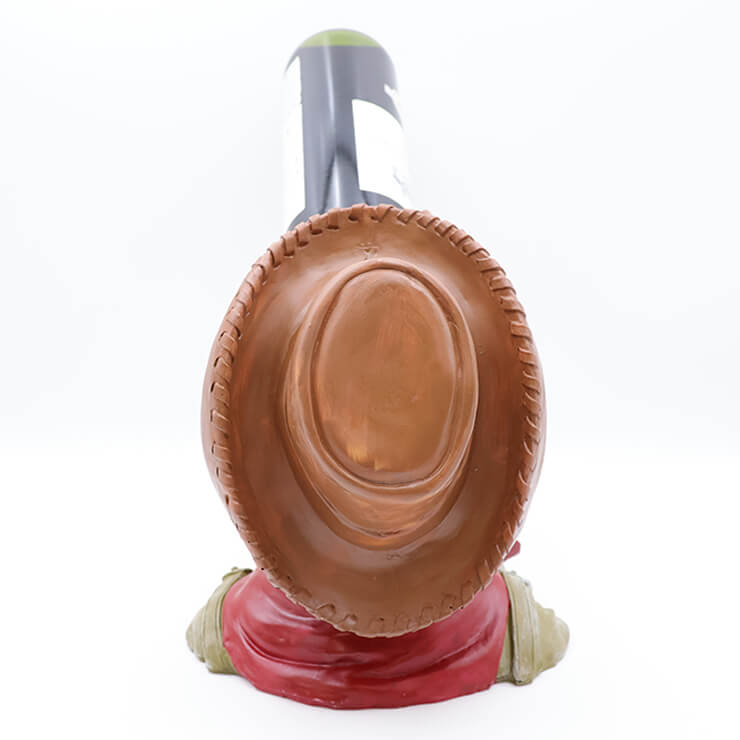 Cowboy resin wine bottle holder