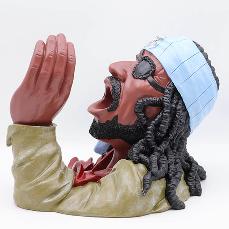 Pirate resin wine bottle holder