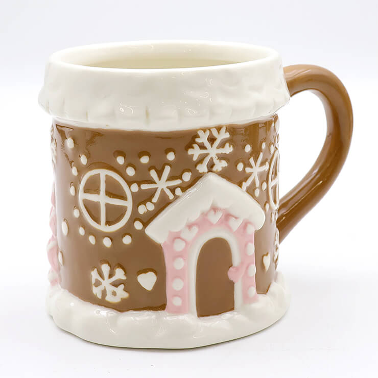 Christmas gingerbread house mug