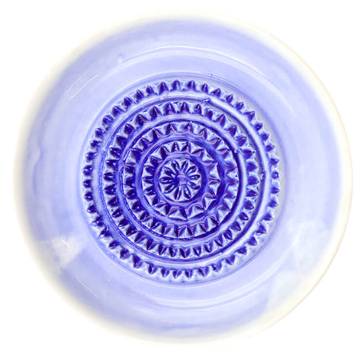 Round garlic grater plate - Blue