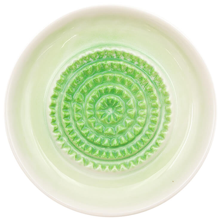 Round garlic grater plate - Green