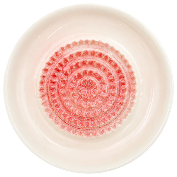 Round garlic grater plate - Washed red