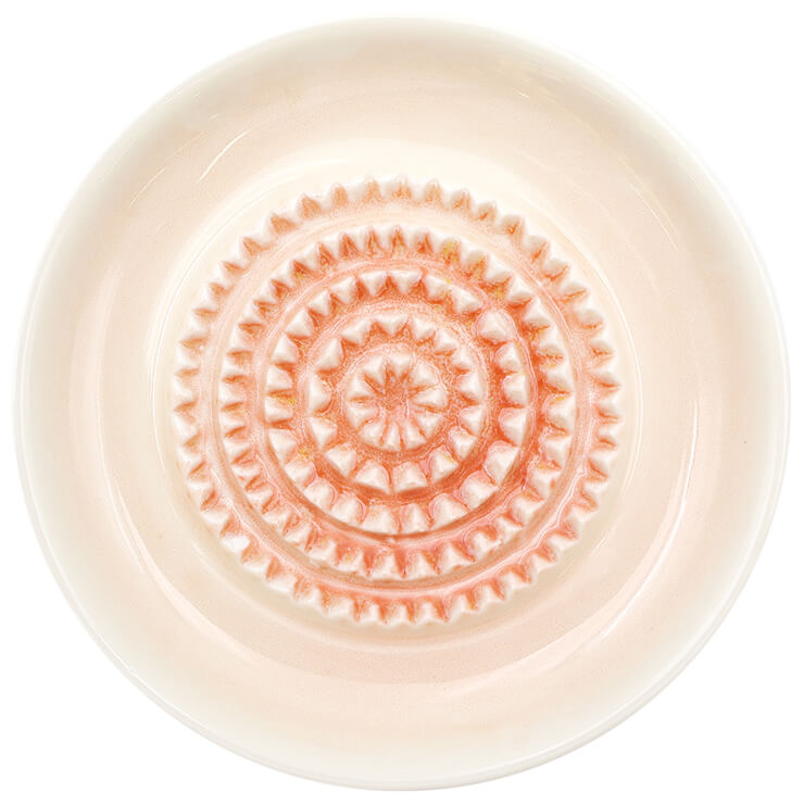 Round garlic grater plate - Light orange