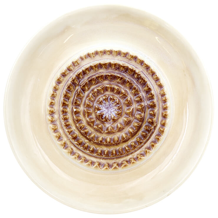 Round garlic grater plate - Brown