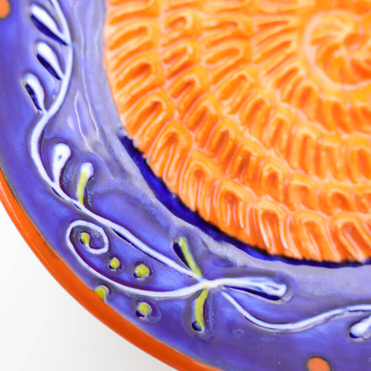 Retro garlic grater plate - Dark