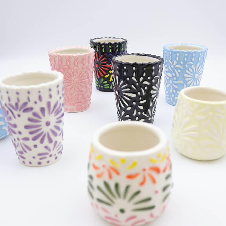 Mexican shot glass - Yellow short