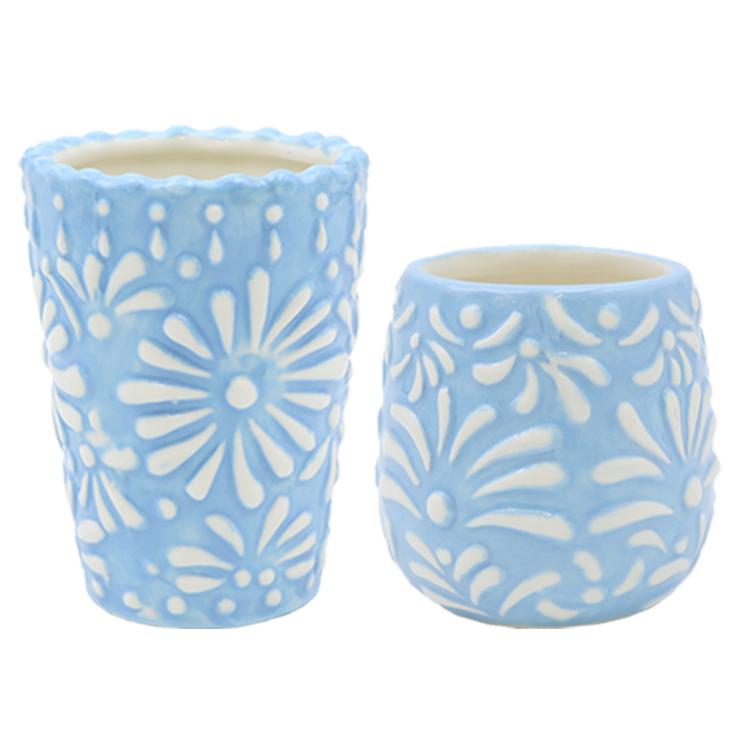 Mexican shot glass - Blue short