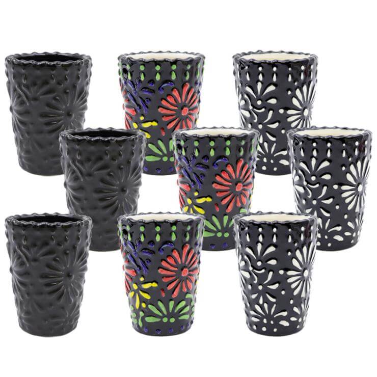 Mexican shot glass - B&W