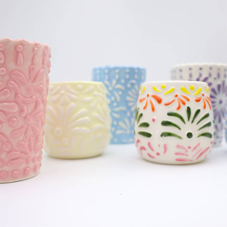 Mexican shot glass - Colored short