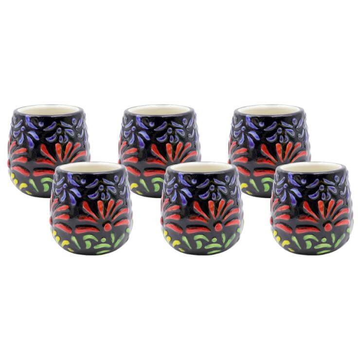 Mexican shot glass - Colored black short