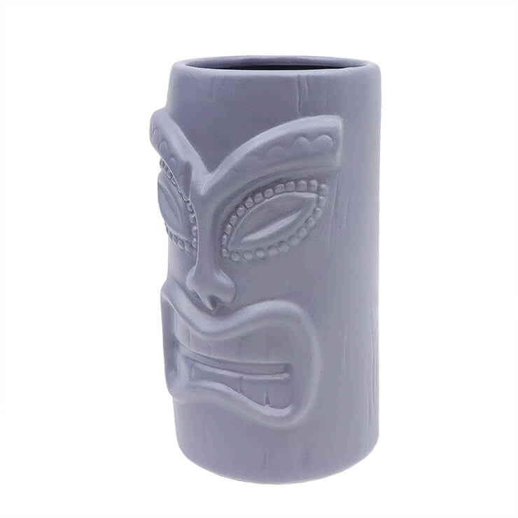 ceramic matte tiki mug