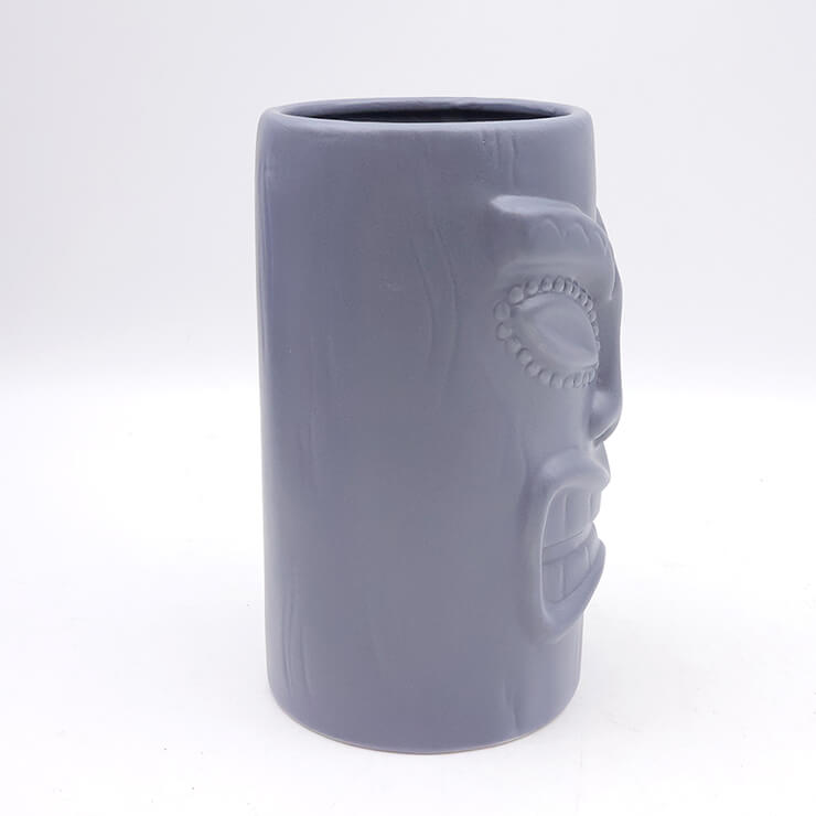 ceramic matte tiki mug