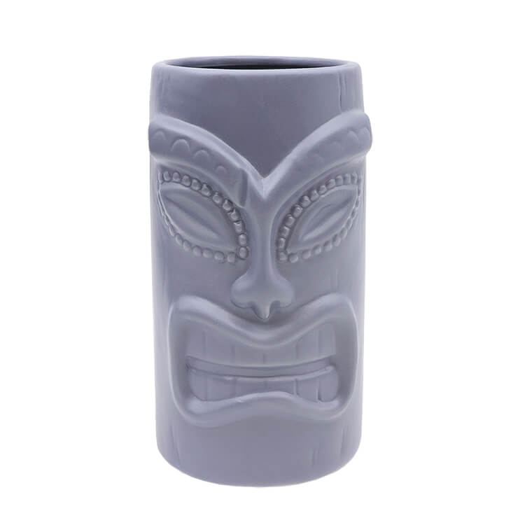 ceramic matte tiki mug