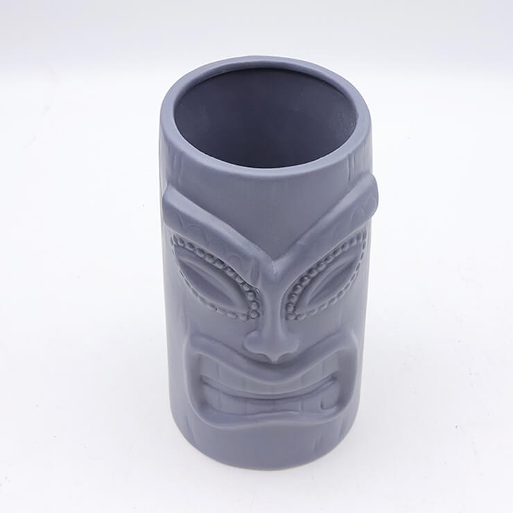 ceramic matte tiki mug