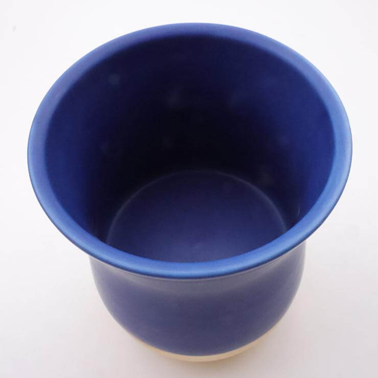 ceramic yerba mate cup - matt blue