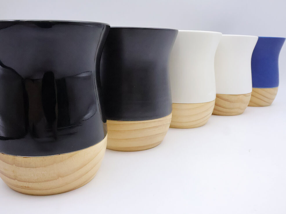 ceramic yerba mate cup - white