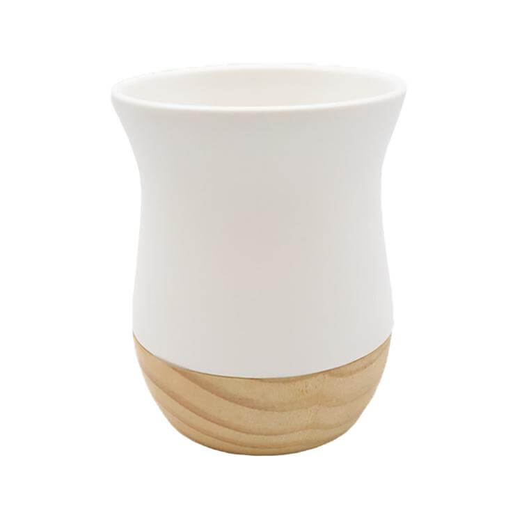 ceramic yerba mate cup - white