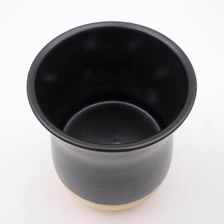 ceramic yerba mate gourd - matt black