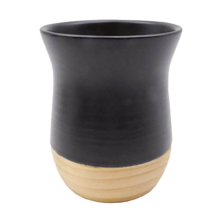 ceramic yerba mate gourd - matt black