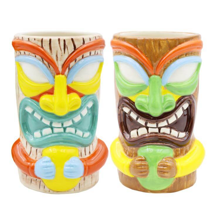 colored ceramic tiki - lighter
