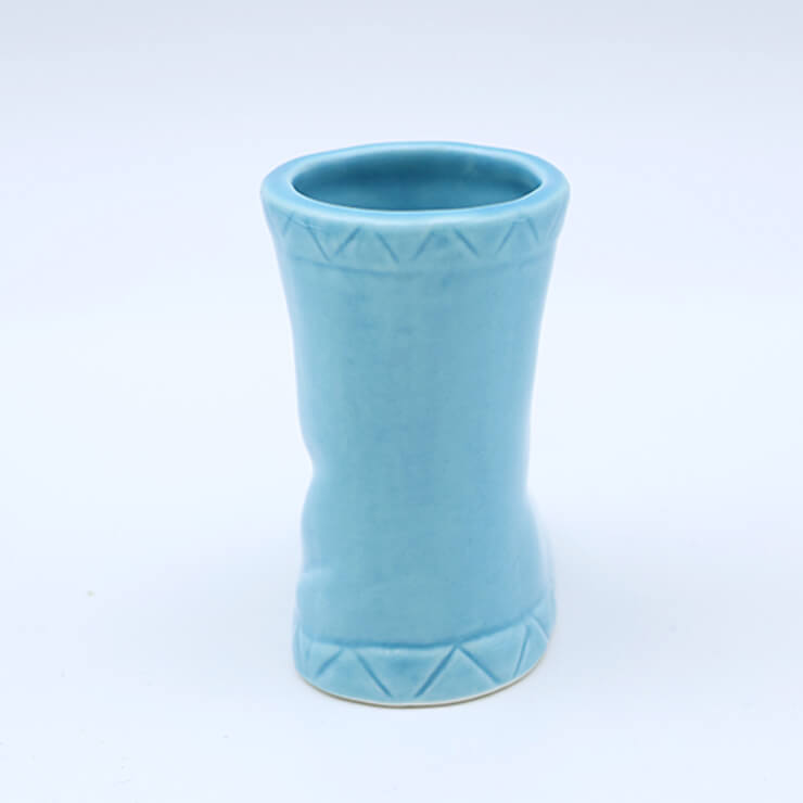 ceramic rainboot shot glass - blue