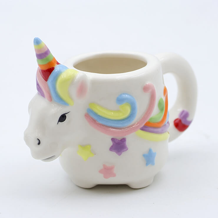 rainbow unicorn shot glass with handle