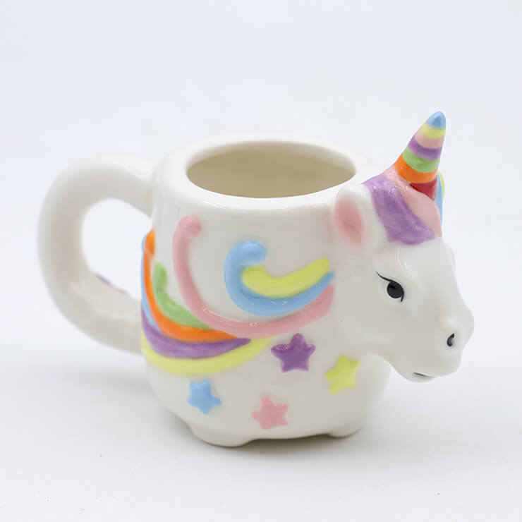 rainbow unicorn shot glass with handle