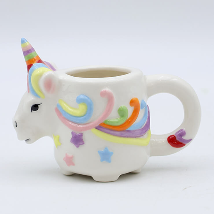 rainbow unicorn shot glass with handle