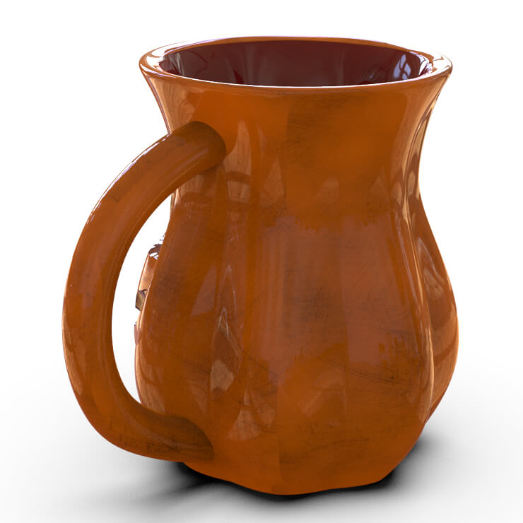 ceramic Halloween mug - orange