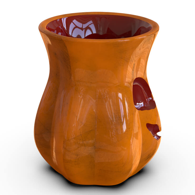 ceramic Halloween mug - orange