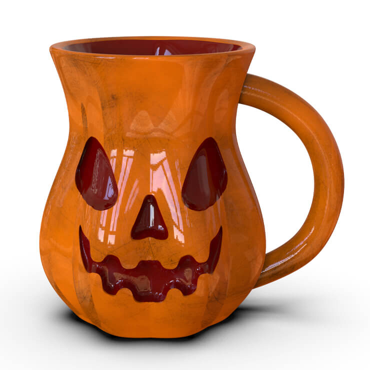 ceramic Halloween mug - orange