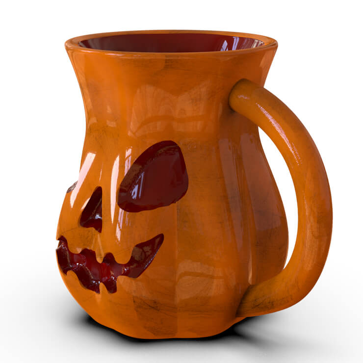 ceramic Halloween mug - orange