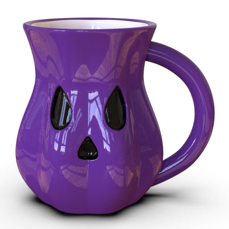 ceramic Halloween mug - purple