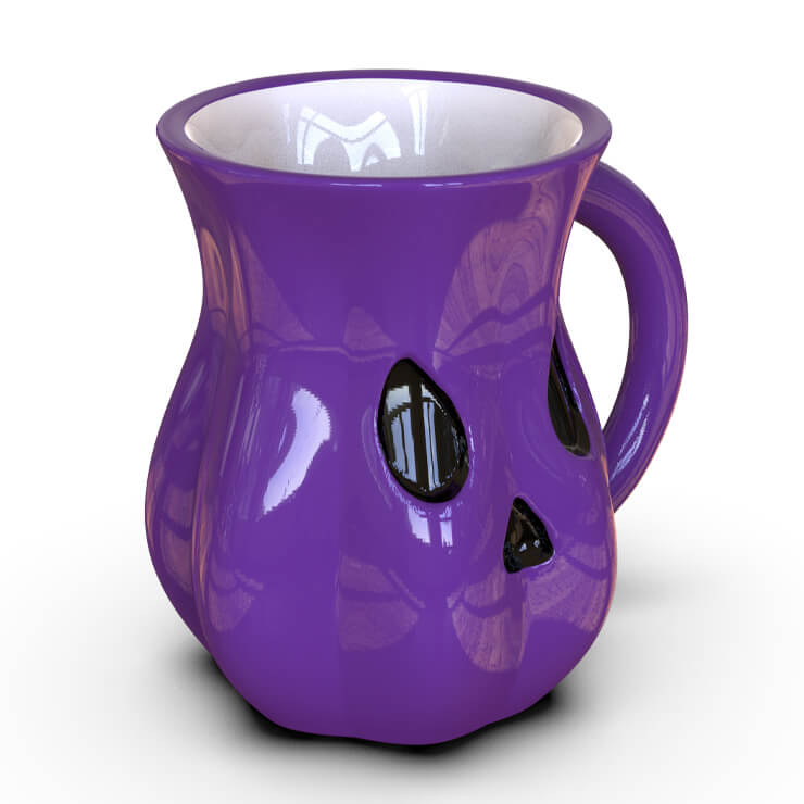ceramic Halloween mug - purple