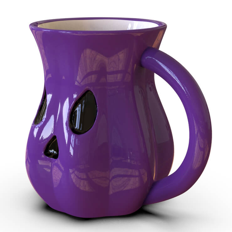 ceramic Halloween mug - purple