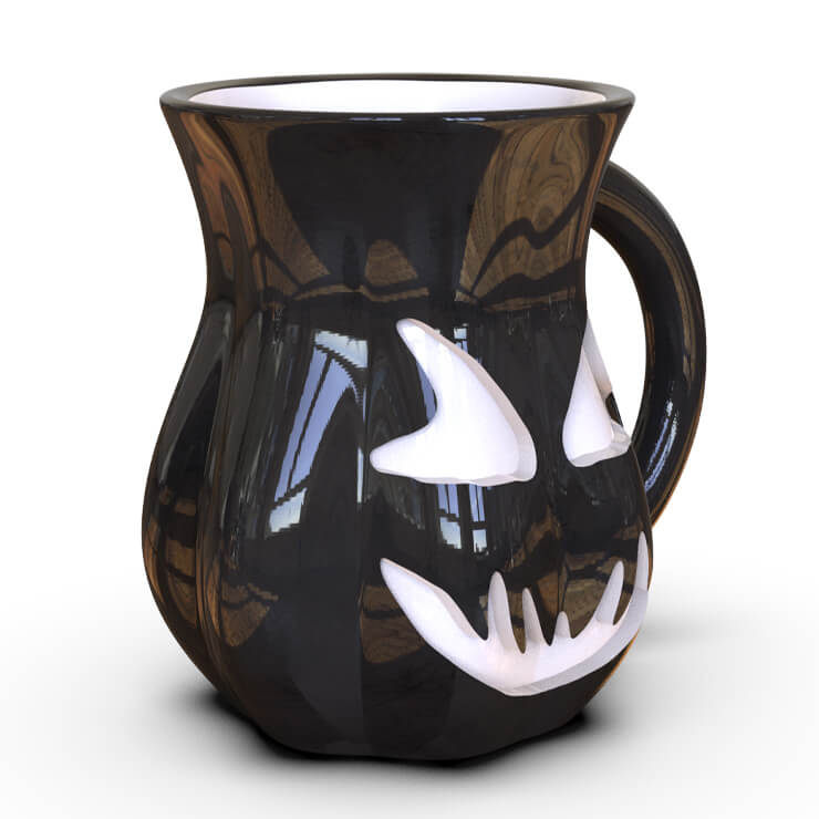 ceramic Halloween mug - black