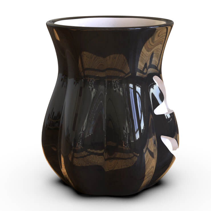 ceramic Halloween mug - black