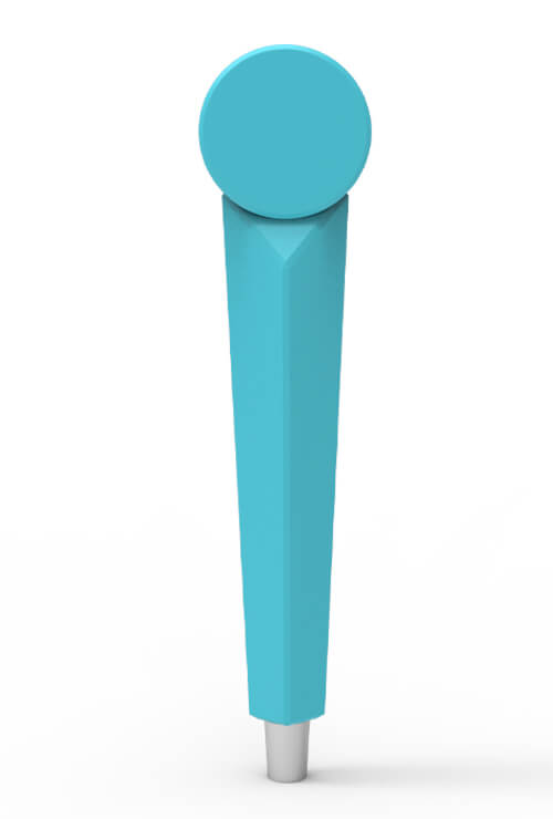 blue resin beer tap handle - custom logo