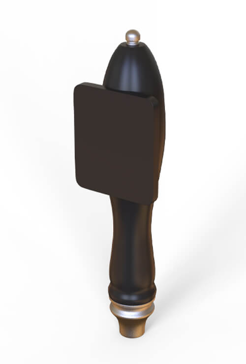 classic resin beer tap handle - custom logo in square sign